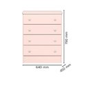Ver imagem 4 de Jogo de Quarto Doce Sonho Berço Cômoda 2 Peças Rosa