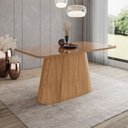 Ver imagem 1 de Mesa de Madeira Olívia 160 Cm com Vidro Nature - Henn