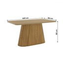 Ver imagem 3 de Mesa de Madeira Olívia 160 Cm com Vidro Nature - Henn