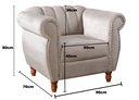 Ver imagem 6 de Conjunto Realeza Sofá com Poltronas Chesterfield Decoração Sala Recepção - Suede Bege Claro
