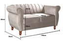 Ver imagem 5 de Conjunto Realeza Sofá com Poltronas Chesterfield Decoração Sala Recepção - Suede Bege Claro