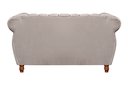 Ver imagem 4 de Conjunto Realeza Sofá com Poltronas Chesterfield Decoração Sala Recepção - Suede Bege Claro