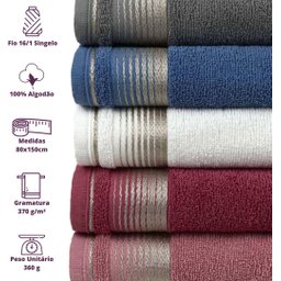 Kit com 4 Toalhas de Banho Luxury Soft Beka 360 G/m² Beka D - 6