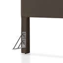 Ver imagem 5 de Cabeceira Cama Box King 1,93m Estofada Detalhe em Madeira Java Veludo Marrom