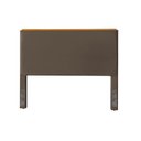 Ver imagem 3 de Cabeceira Cama Box King 1,93m Estofada Detalhe em Madeira Java Veludo Marrom