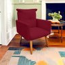 Kit 2 Poltrona Decorativa Duda para Sala e Quarto Suede Vermelho- Jylcrom - 2
