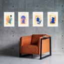 Ver imagem 2 de Kit 4 Quadros Decorativos Matisse - Zen 45x34cm:moldura Preta
