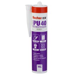Selante PU 40 Construção 400g fischer - Branco - 1