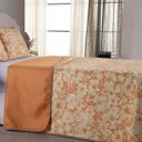 Ver imagem 2 de Kit Colcha Cobre Leito Casal 3 Peças Matelado Dupla Face Laranja
