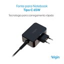 Ver imagem 6 de Fonte para Notebook Tipo C 65W Bivolt Automatica Fast Charger Pd USB Elgin