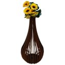 Ver imagem 1 de Vaso de Chão Decorativo Grande Capadócia Mdf:preto/60x30cm