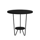 Ver imagem 2 de Mesa Lateral Redonda Industrial Italy Ferro Preto e Tampo Preto