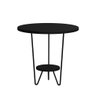 Mesa Lateral Redonda Industrial Italy Ferro Preto e Tampo Preto - 2
