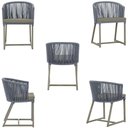 Ver imagem 5 de Mesa com 4 Cadeiras e Noronha Estofado 8 Trama Original Prata