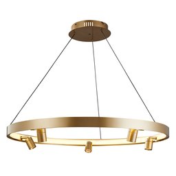 Lustre Pendente Nordecor Lilla 2542 Dourado Led Bivolt - 2
