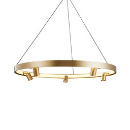 Lustre Pendente Nordecor Lilla 2542 Dourado Led Bivolt - 1
