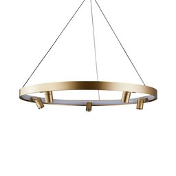 Lustre Pendente Nordecor Lilla 2542 Dourado Led Bivolt - 5