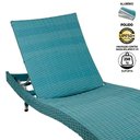 Ver imagem 4 de 2 Espreguiçadeiras com Mesa, 6 Regulagens Azul Turquesa