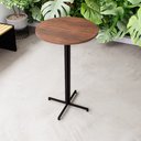 Ver imagem 2 de Mesa Alta Bar Bistrô Redonda Madeira Industrial Black Don Castro Decor Conjunto de Mesas e Cadeiras