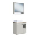 Ver imagem 3 de Conjunto para Banheiro Gabinete Suspenso 60 Bangladesh com Cuba e Espelheira Arenas