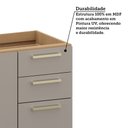 Ver imagem 4 de Balcão de Cozinha para Pia 100 Mdf 3 Portas e 2 Gavetas sem Tampo 120cm Duna Luciane Móveis
