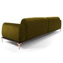 Ver imagem 3 de Sofá 230cm 4 Lugares Chaise Direito Pés Gold B-260 Mostarda