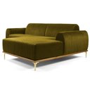 Ver imagem 1 de Sofá 230cm 4 Lugares Chaise Direito Pés Gold B-260 Mostarda