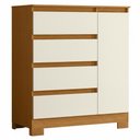 Ver imagem 1 de Cômoda Quarto Sapateira 84cm Lipion Cinamomo/Off a02 - Mpozenato