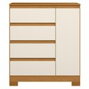 Ver imagem 2 de Cômoda Quarto Sapateira 84cm Lipion Cinamomo/Off a02 - Mpozenato