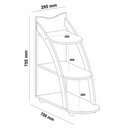 Ver imagem 5 de Mesa de Apoio Lateral Andes com 3 Prateleiras Cedro / Off White