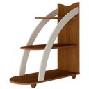 Ver imagem 3 de Mesa de Apoio Lateral Andes com 3 Prateleiras Cedro / Off White