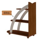Ver imagem 6 de Mesa de Apoio Lateral Andes com 3 Prateleiras Cedro / Off White
