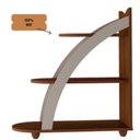 Ver imagem 4 de Mesa de Apoio Lateral Andes com 3 Prateleiras Cedro / Off White