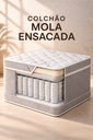 Ver imagem 6 de Kit Cama Box Baú Casal 138x188 cm + Colchão Molas Ensacada Casal 20 cm Marrom Suede