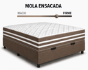 Ver imagem 2 de Kit Cama Box Baú Casal 138x188 cm + Colchão Molas Ensacada Casal 20 cm Marrom Suede