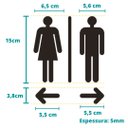 Ver imagem 4 de Quadro/placa Sinalização Mas/fem E Setas - Banheiro Unissex - Toque 3D:Verde Limão