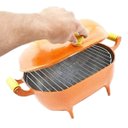 Ver imagem 2 de Mini Churrasqueira a Bafo Alumínio Fundido Craqueada Laranja