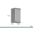 Ver imagem 4 de Armário Aéreo Cozinha Elena 1 Porta 40cm Cin/Titanium MGM