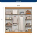 Ver imagem 3 de Guarda-Roupa Casal 8 Portas Barcelona  Freijo UV/Off Acetinado Yescasa