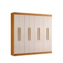 Ver imagem 2 de Guarda-Roupa Casal 8 Portas Barcelona  Freijo UV/Off Acetinado Yescasa