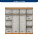Ver imagem 7 de Guarda-Roupa Casal 8 Portas Barcelona  Freijo UV/Off Acetinado Yescasa