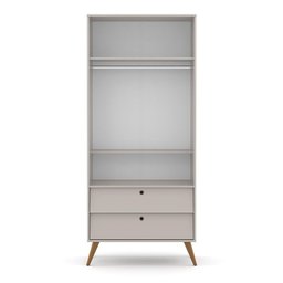 Jogo de Quarto Infantil Retrô Gold com Guarda Roupa 2 Portas e Berço Cinza/Eco Wood - Matic Móveis - 3