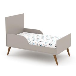 Jogo de Quarto Infantil Retrô Gold com Guarda Roupa 2 Portas e Berço Cinza/Eco Wood - Matic Móveis - 6