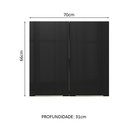Ver imagem 3 de Armário Aéreo 70 cm 2 Portas Rustic/Preto Lux Madesa