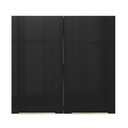 Ver imagem 7 de Armário Aéreo 70 cm 2 Portas Rustic/Preto Lux Madesa