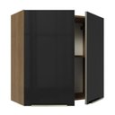 Ver imagem 6 de Armário Aéreo 70 cm 2 Portas Rustic/Preto Lux Madesa