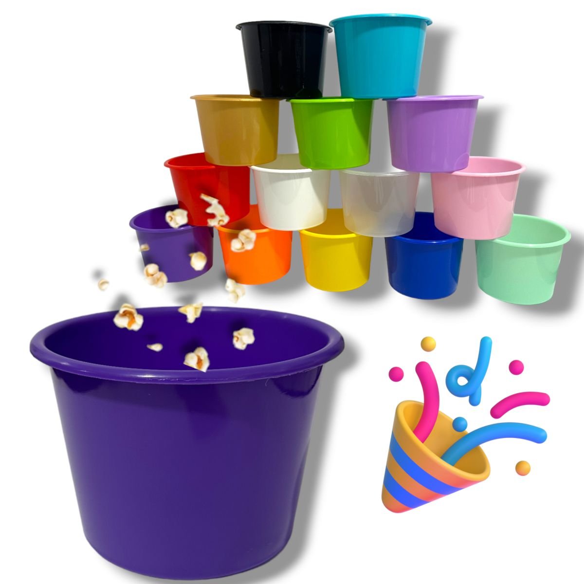 50 Balde Pipoca Doce Chocolate Festa Series 1,5l - Cores - 14