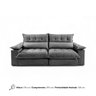 Sofá Retrátil e Reclinável Molas Ensacadas 2,10m Orquídea Vivaro Decor Suede Cinza - 8