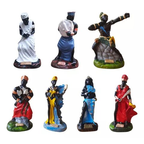 Orixás 7 Linhas da Umbanda Imagem em Resina 10 Cm