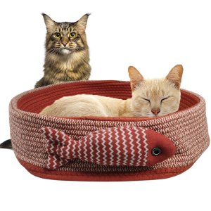 Cama Arranhador Gato Ninho Cestinho Rasqueavel Peixinho Felino Pet Animais Estimaçao Caminha Confort
